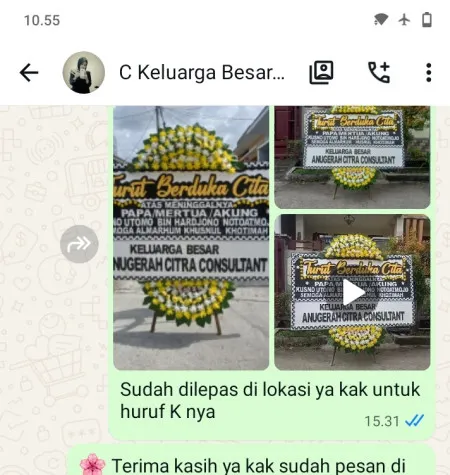 Pengiriman Papan Bunga Duka Agam